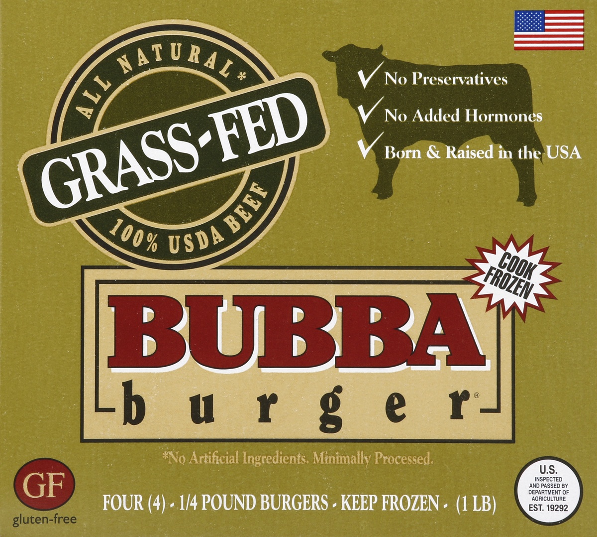 slide 4 of 4, Bubba Burger® frozen grass fed burgers, 