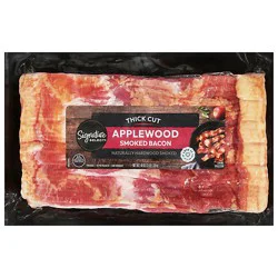 Signature Select Bacon Applewood Smoked Thick Cut - 3 Lb