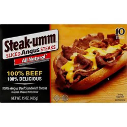 Steak-Umm Steaks Angus Sliced 10 Count - 15 Oz