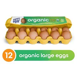 Happy Eggs Free Range Organic - 12 Count