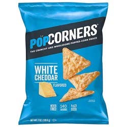 Popcorners Popped Corn Chips Crispy & Crunchy White Cheddar Bag - 7 Oz