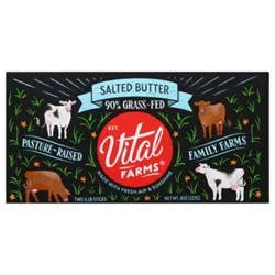 Vital Farms Grass Fed Salted Butter - 8 Oz