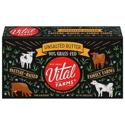 Vital Farms Grass Fed Unsalted Butter - 8 Oz