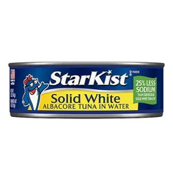 Starkist Tuna Albacore Solid White In Water Low Sodium - 5 Oz