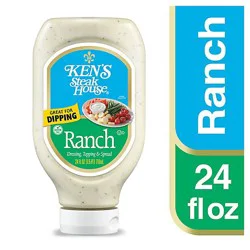 Kens Steak House Dressing Topping & Spread Ranch Squeeze Bottle - 24 Fl. Oz.