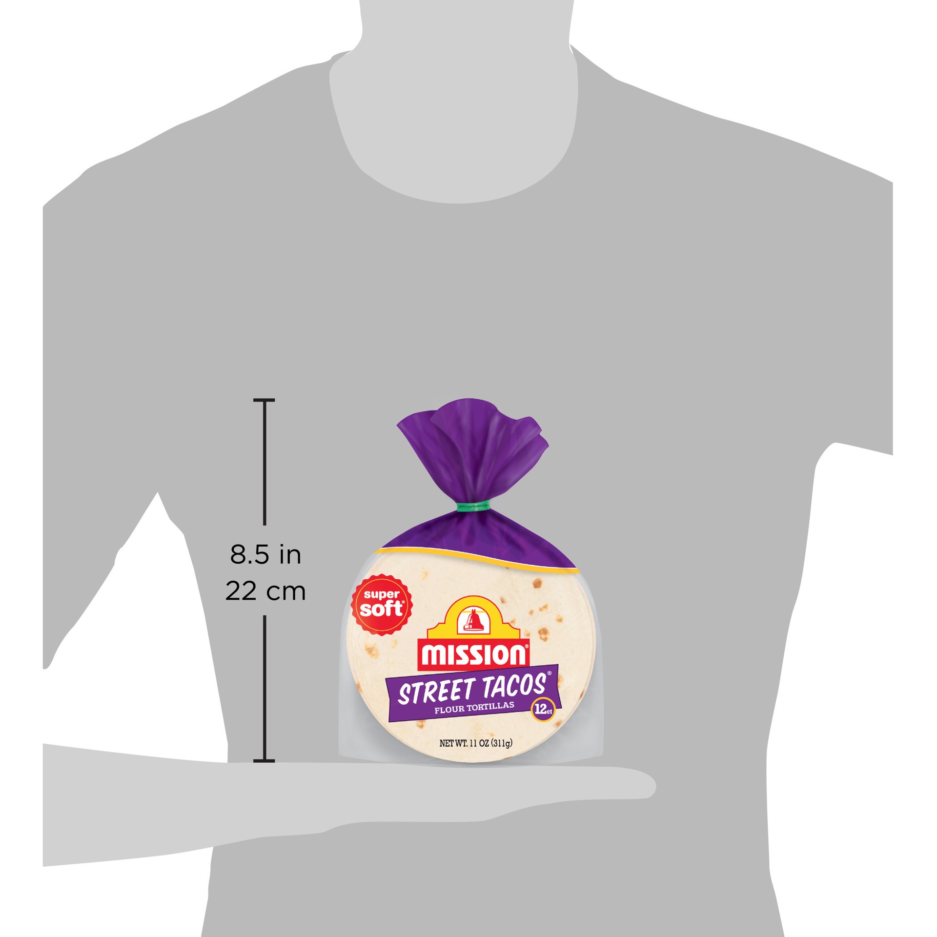 slide 2 of 3, Mission Super Soft Flour Tortillas Street Tacos Size - 12 Count, 12 ct
