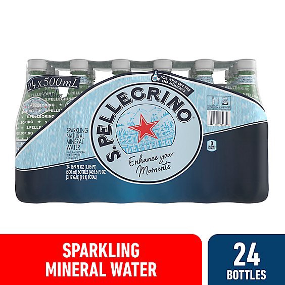 slide 1 of 5, S. Pellegrino Sparkling Natural Mineral Water, Plastic Bottles - 24-16.9 Fl. Oz., 12 liter