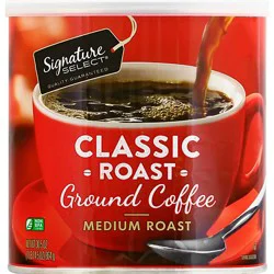 Signature Select Coffee Ground Medium Roast Classic Roast - 30.5 Oz