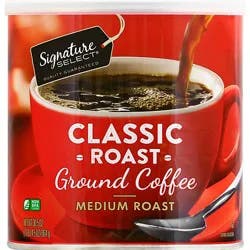 Signature Select Coffee Ground Medium Roast Classic Roast - 30.5 Oz
