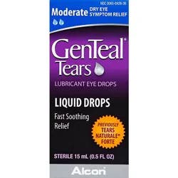 Genteal Tears Eye Drops Lubricant Moderate - 0.5 Fl. Oz.