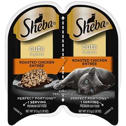 Sheba Perfect Portions Roasted Chicken Entree Adult Wet Cat Food Cuts In Gravy - 2.6 Oz