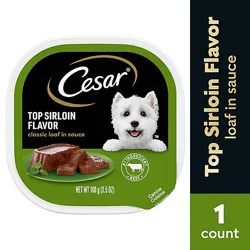 Cesar Classic Loaf In Sauce Top Sirloin Flavor Soft Wet Dog Food - 3.5 Oz