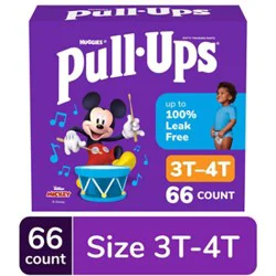 Pull-Ups Potty Training Underwear For Boys Size 3t To 4t - 66 Count