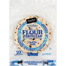 Signature Select Fajita Flour Tortillas Size 10 Count - 10 Oz