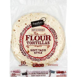 Signature Select Soft Taco Style Flour Tortillas 10 Count - 15.5 Oz