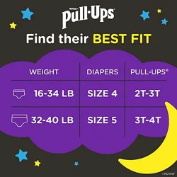 Pull-Ups Boys' Night-Time 3t-4t Potty Training Pants - 60 Count