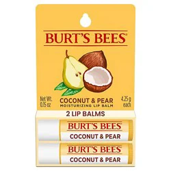 Burt's Bees Coconut & Pear 100% Natural Origin Moisturizing Lip Balm Tubes - 2 Count