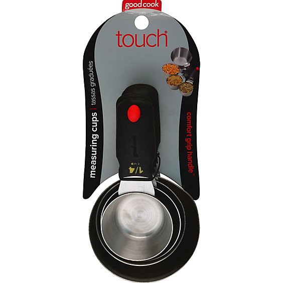 slide 1 of 1, Good Cook Touch Measuring Cups Stainless Steel 4 Pieces - Each, 4 ct