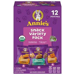 Annies Homegrown Snack Time Baked Snack Crackers & Graham Snack Variety Pack- 12-11 Oz