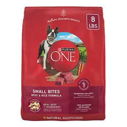 Purina One Small Bites Beef & Rice Dry Dog Food - 8 Lbs