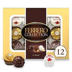Ferrero Collection Assorted Hazelnut Milk Chocolate Dark Chocolate & Coconut 12 Count - 4.6 Oz