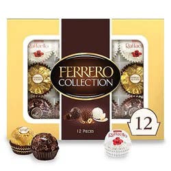 Ferrero Collection Assorted Hazelnut Milk Chocolate Dark Chocolate & Coconut 12 Count - 4.6 Oz