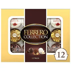 Ferrero Collection Assorted Hazelnut Milk Chocolate Dark Chocolate & Coconut 12 Count - 4.6 Oz