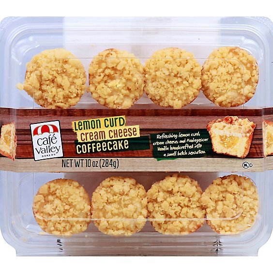 slide 1 of 1, Cafe Valley Bakery Coffee Cakes Bites Lemon 12 Count - Each, 10 oz