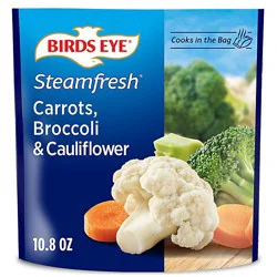 Birds Eye Steamfresh Broccoli Cauliflower & Carrots Frozen Vegetables - 10.8 Oz