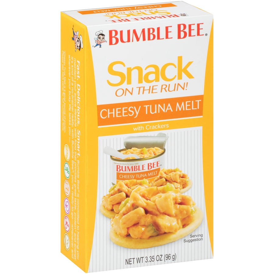 slide 2 of 8, Bumble Bee Snack On The Run! Cheesy Tuna Melt Kit with Crackers, 3.35 oz