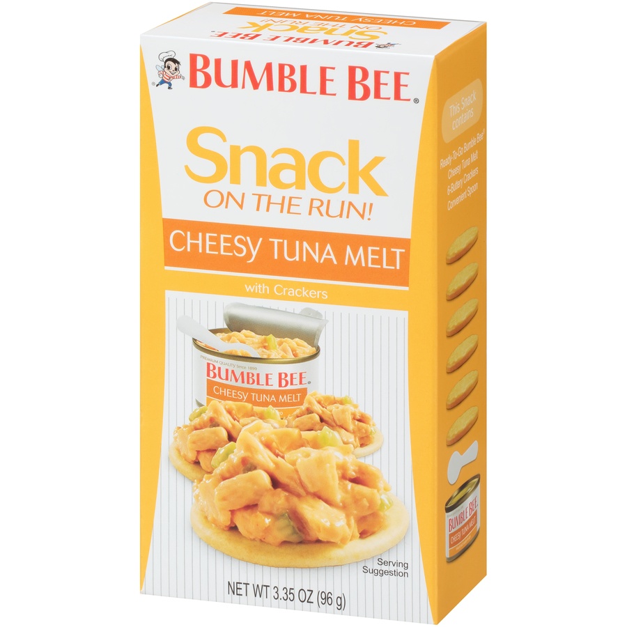 slide 3 of 8, Bumble Bee Snack On The Run! Cheesy Tuna Melt Kit with Crackers, 3.35 oz