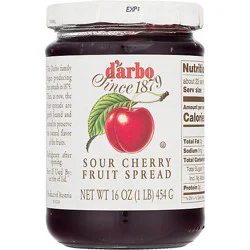 Darbo Fruit Spread All Natural Marasque Sour Cherry - 16 Oz