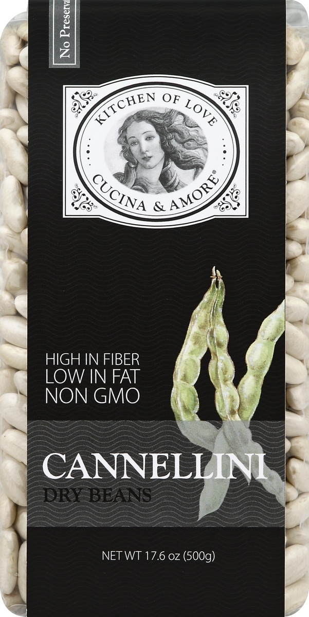 slide 4 of 4, Cucina & Amore Dry Cannellini Beans, 17.6 oz