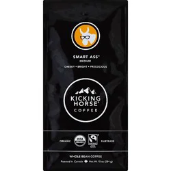 Kicking Horse Coffee Whole Bean Medium Roast Smart Ass - 10 Oz