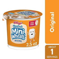 Frosted Mini-Wheats Breakfast Cereal Cup High Fiber Cereal Original - 2.5 Oz