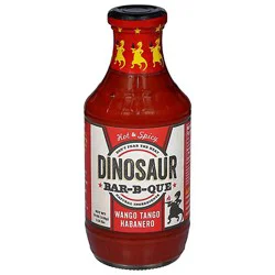 Dinosaur Bar-B-Que Sauce Wango Tango Habanero Hot - 19 Oz