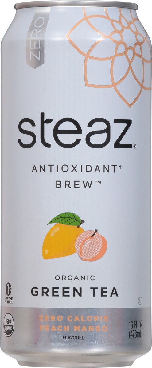 slide 5 of 14, Steaz Iced Green Tea Zero Calorie Peach Mango - 16 Fl. Oz., 16 fl oz