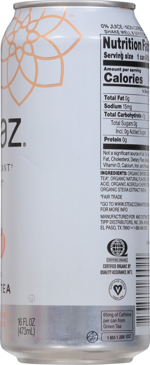 slide 13 of 14, Steaz Iced Green Tea Zero Calorie Peach Mango - 16 Fl. Oz., 16 fl oz