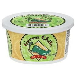 Creamland Green Chile Dip Plastic Cup - 12 Oz
