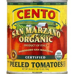Cento San Marzano Tomatoes Organic Whole Peeled Can - 28 Oz