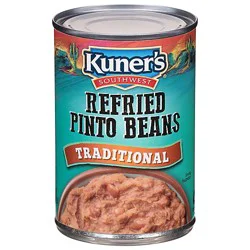 Kuners Southwestern Beans Refried Traditional Can - 15.5 Oz