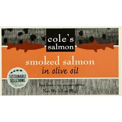 Coles Salmon Salmon Smoked In Olive Oil - 3.2 Oz