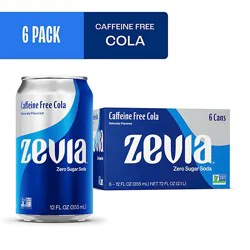 Zevia Zero Sugar Caffeine Free Cola Soda - 6-12 Fl. Oz.