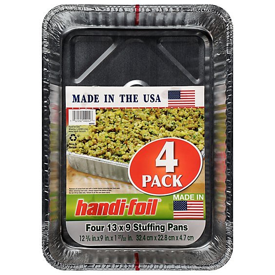slide 1 of 9, Handi-Foil Eco-Foil Stuffing Pans 13 X 9 - 4 Count, 4 ct