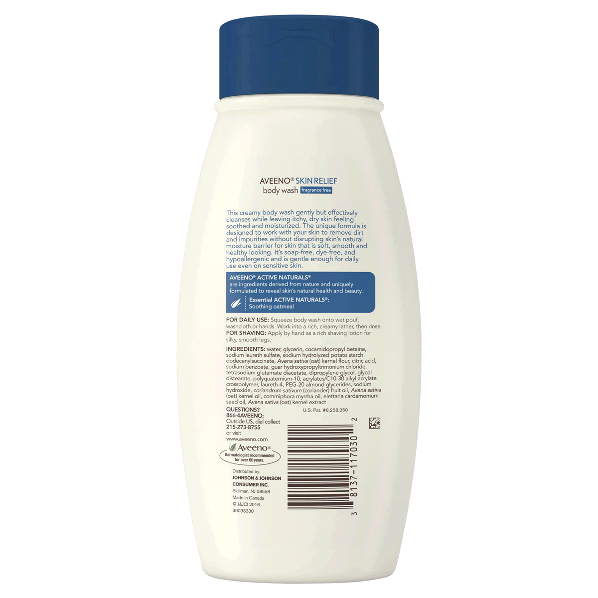 slide 6 of 10, Aveeno Skin Relief Fragrance Free Body Wash, 18 oz