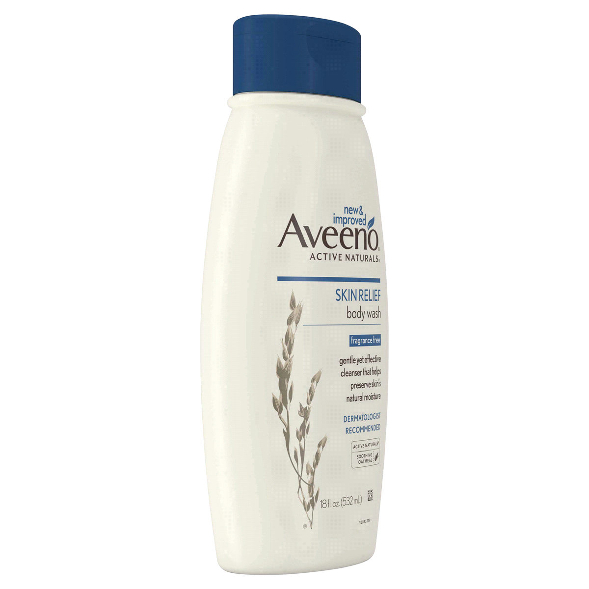 slide 3 of 10, Aveeno Skin Relief Fragrance Free Body Wash, 18 oz