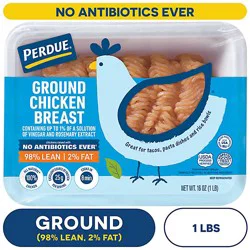 Perdue Fresh Ground Chicken Breast No Antibiotics Ever Meat Traypack - 16 Oz