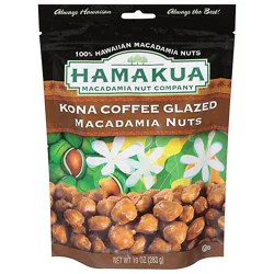 Hamakua Macadamia Nut Company Macadamia Nuts Kona Coffee Glazed - 10 Oz