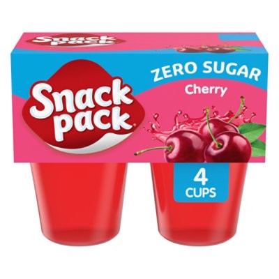 slide 1 of 5, Snack Pack Sugar Free Cherry Flavored Juicy Gels - 4-3.25 Oz, 4 ct; 3.25 oz