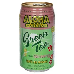 Aloha Maid Iced Green Tea With Ginseng - 6-11.5 Fl. Oz.